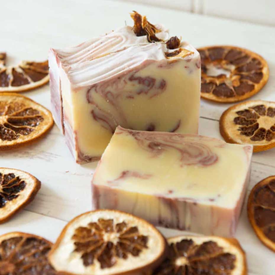 Organic Handmade Natural Soap with Grapefruit & Australian Pink Clay - Gentle Exfoliating & Moisturizing Bar Soap for Face & Body - Perfect for Sensitive Skin & Daily Skincare Routine