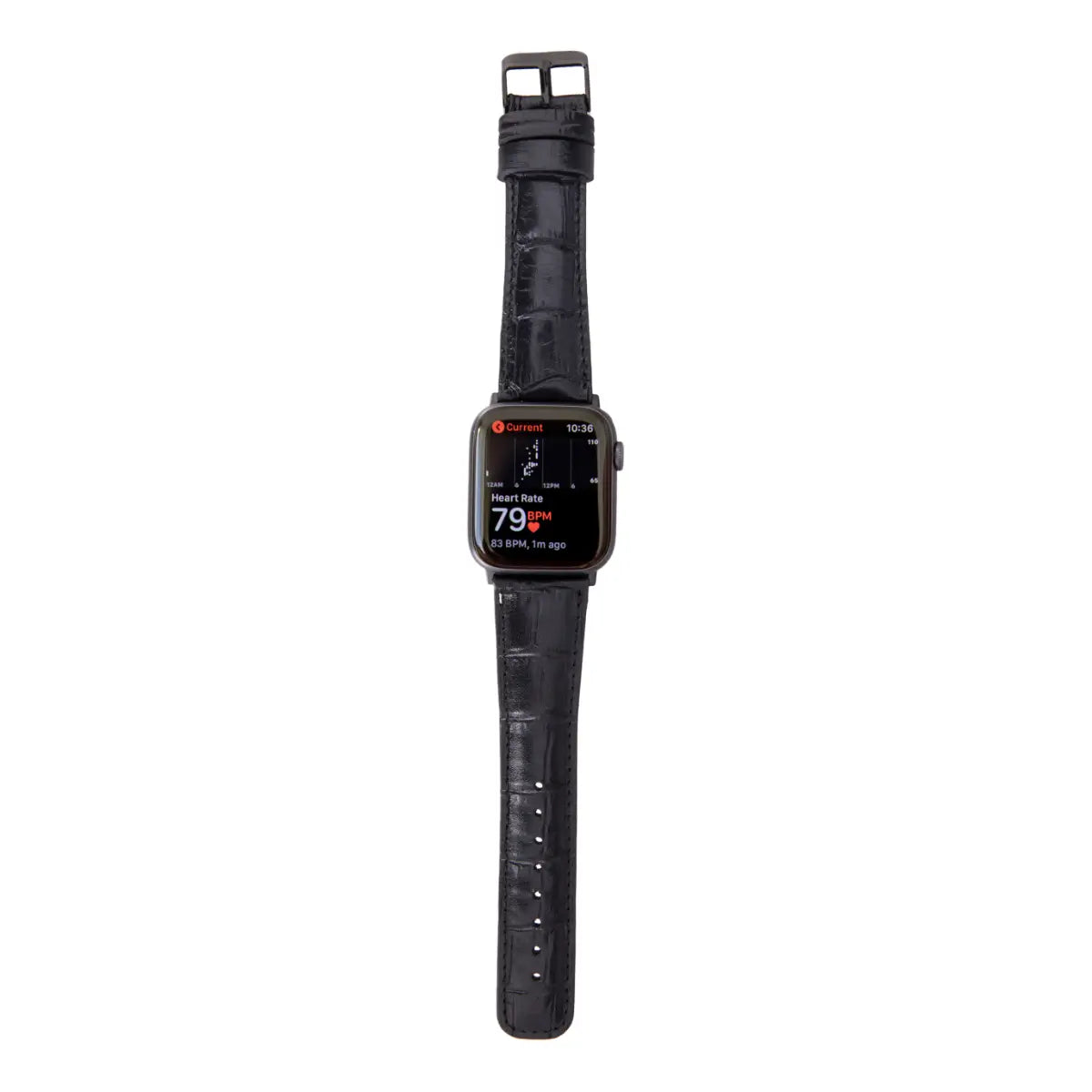 Premium Black Crocodile Pattern Leather Apple Watch Band - Stylish & Durable Replacement Strap for Apple Watch Series 1/2/3/4/5/6/7/8/SE - Perfect for Business, Casual & Formal Occasions