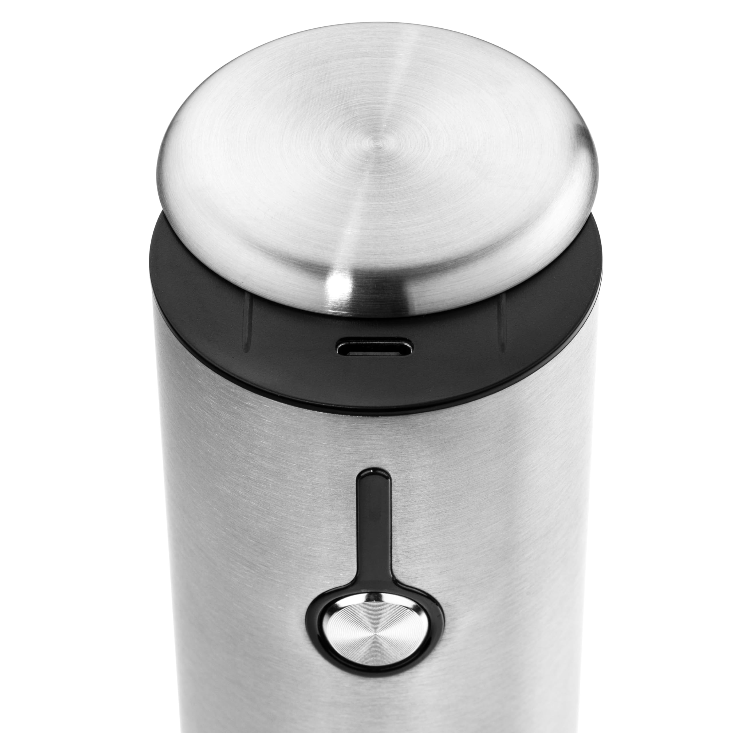 USB Rechargeable Electric Salt and Pepper Grinder Set - One-Handed Automatic Stainless Steel Mill with Adjustable Coarseness & LED Light - Battery-Free, Easy Refill - Perfect for Kitchen, Camping & Dining