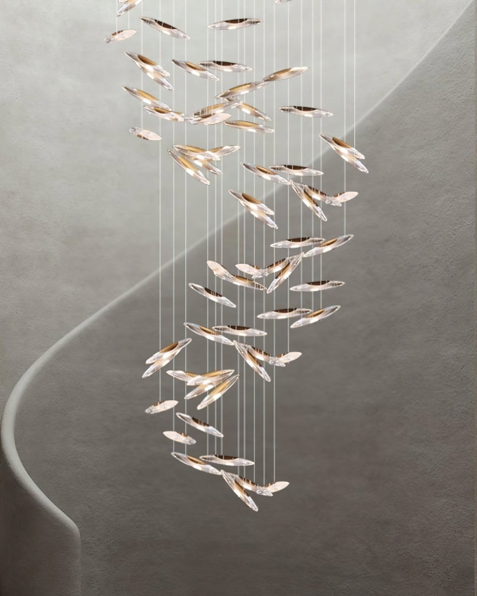 Moonlight Whispers Crystal Chandelier - Elegant Ceiling Light Fixture for Dining Room, Bedroom & Living Room Decor