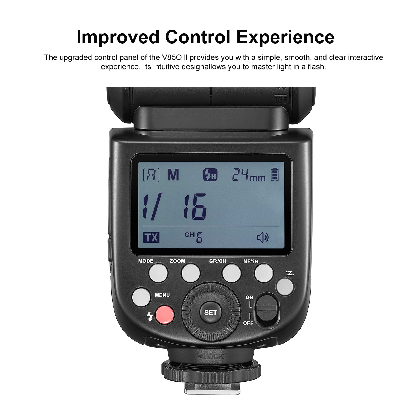 Godox V850III GN60 1/8000s HSS Camera Flash Speedlite with 2600mAh Li-ion Battery - Compatible with Canon, Nikon, Sony, Fujifilm, Olympus DSLR & Mirrorless Cameras - 1.5s Recycle Time & 450 Full Power Pops - Perfect for Portrait, Wedding, and Studio Photography