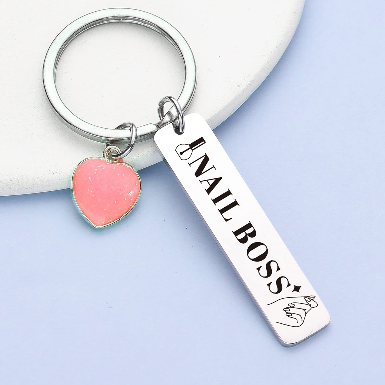 ZNOSVEI Nail Boss Thank You Keychain - Perfect Manicurist Graduation Gift for Nail Artists & Jewelry Lovers - Ideal for Salons, Appreciation Gifts & Special Occasions
