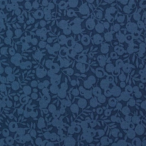 Liberty of London Wiltshire Shadow Collection Indigo 5702 Z Floral Fabric - Premium Cotton for Dresses, Curtains & Home Decor