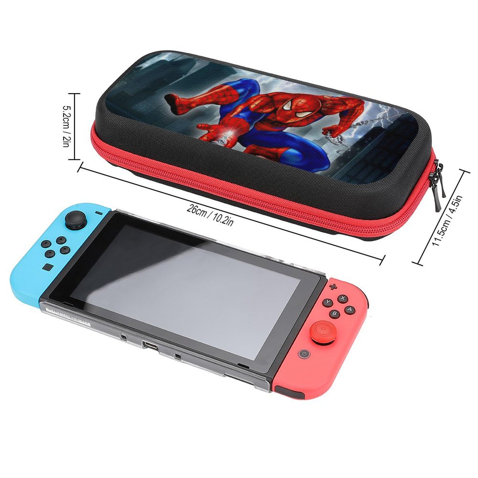 Premium Protective Case for Nintendo Switch & Switch OLED - Durable Travel Carrying Case with Extra Storage Space for Accessories | Perfect for Gaming on the Go, Travel Protection & Home Storage
