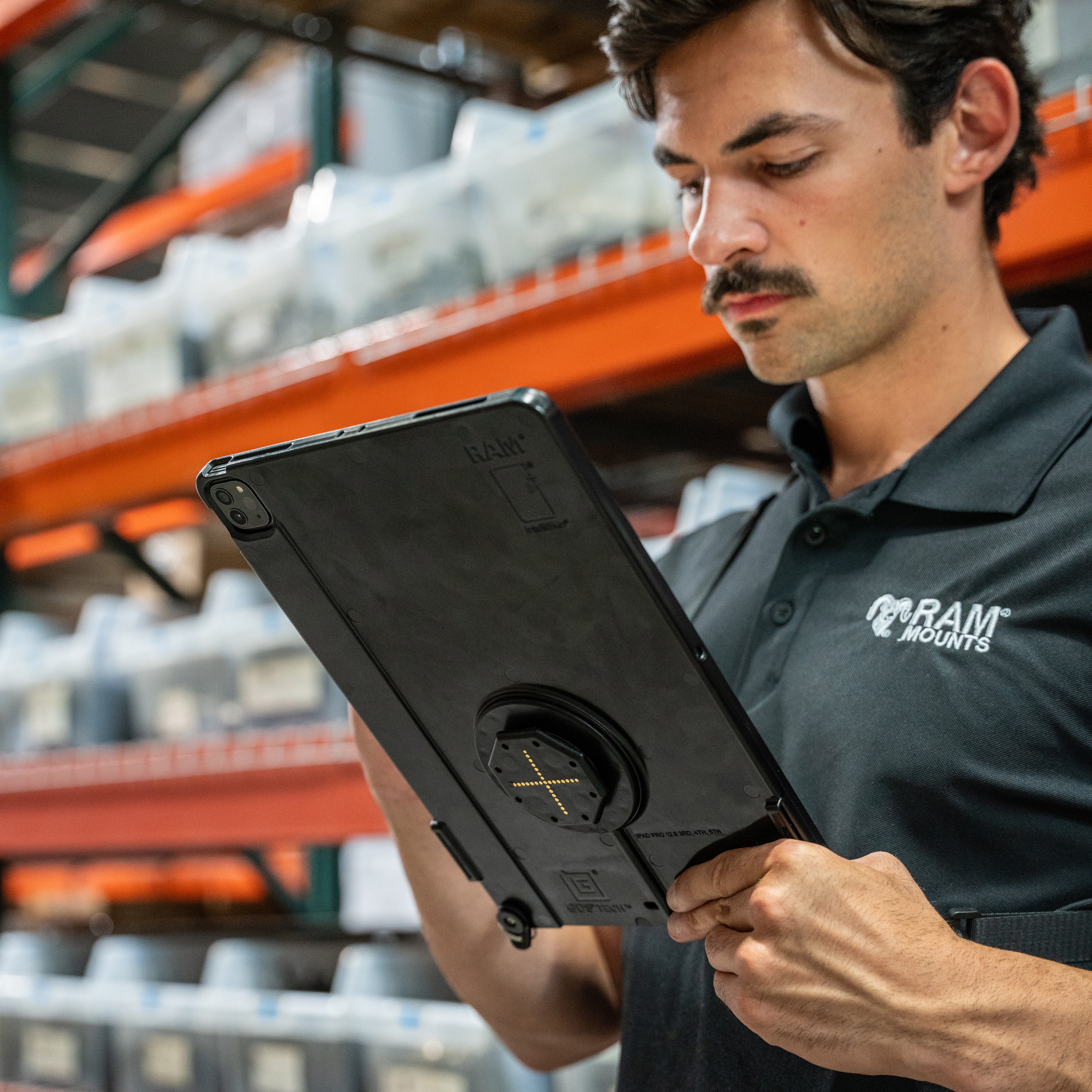 IntelliSkin® Thin Case for iPad Pro 12.9 (3rd & 6th Gen) - Slim Protective Cover with Rear Pogo Pads | Model RAM GDS SKIN AP37 TCB | Perfect for Work, Travel & Everyday Use