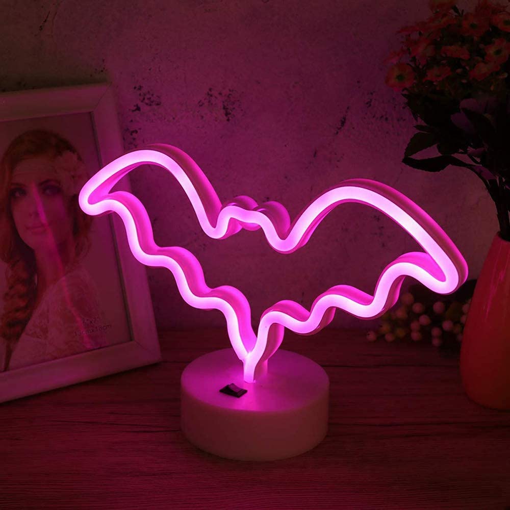 LED Cat Night Light - USB/Battery Powered Wall Decor for Kids Bedroom & Nursery