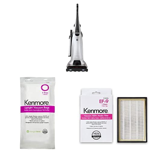 Kenmore Elite 31150 Bagged Upright Vacuum Cleaner with HEPA Dust Bags & HEPA Filter - Powerful Suction for Pet Hair, Allergies & Deep Cleaning - Ideal for Carpets, Hard Floors & Home Use