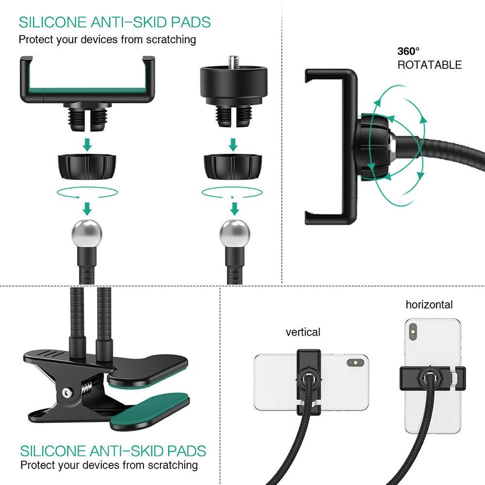 Universal Selfie Ring Light with Adjustable Phone Holder - 10