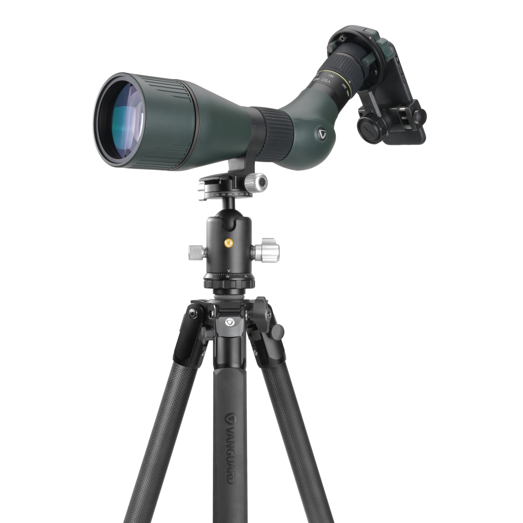 VEO 3 303CB Carbon Fiber Camera Tripod with Dual Axis Ball Head - Lightweight & Sturdy for DSLR Photography, Videography, Travel & Outdoor Shooting