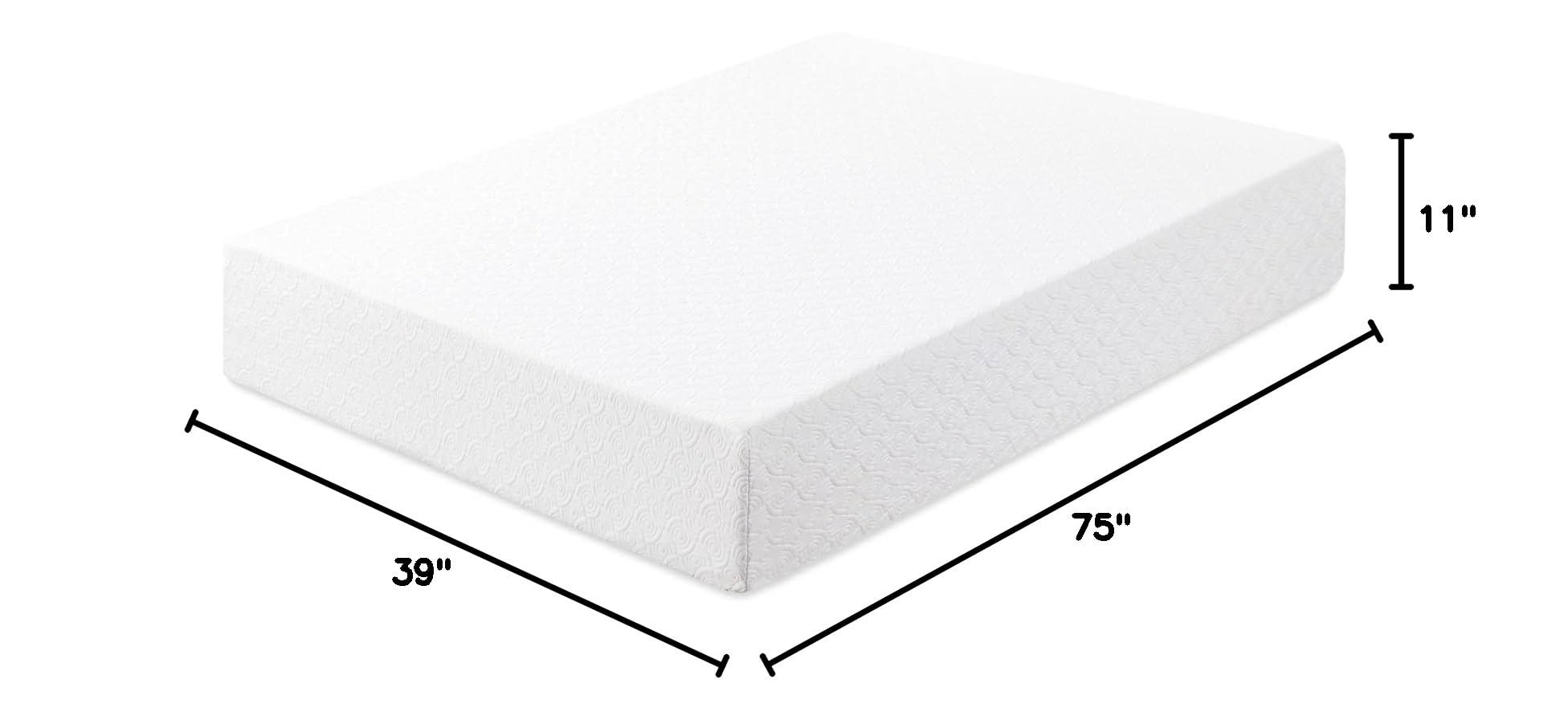 Best 11 Inch Signature Gel Memory Foam Mattress - Cooling Gel Infusion, Twin Size for Bedroom & Guest Room - Pressure Relief & Temperature Regulation