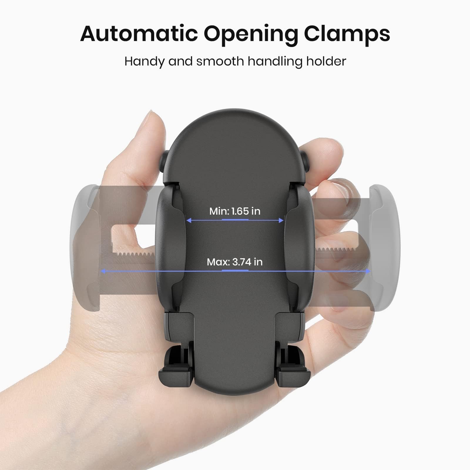 MiiKARE Magnetic Gym Phone Holder - 360° Rotating, Hands-Free for Workouts, Running, Cycling & Home Use - Black Fitness Accessory