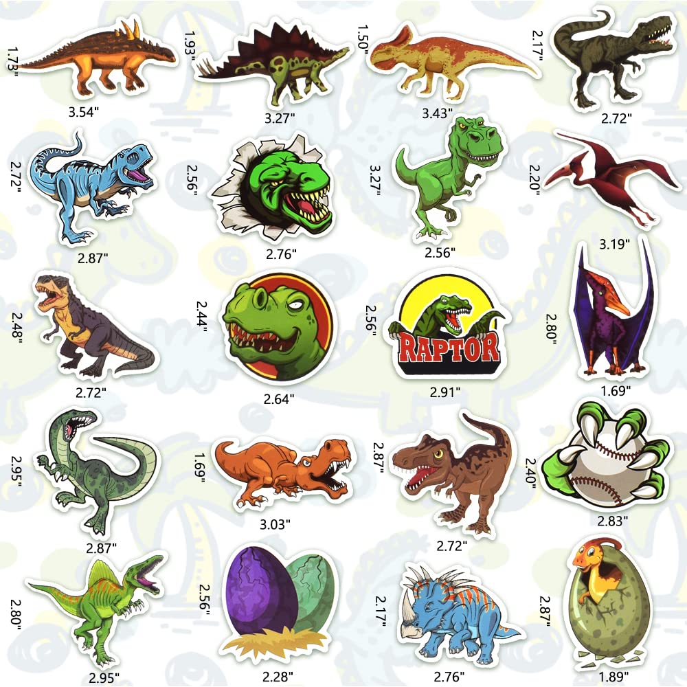 100Pcs Waterproof Vinyl Stickers for Kids - Dinosaur & Game Themed Decals for Water Bottles, Laptops, Notebooks & DIY Crafts | Fun School Supplies & Party Favors