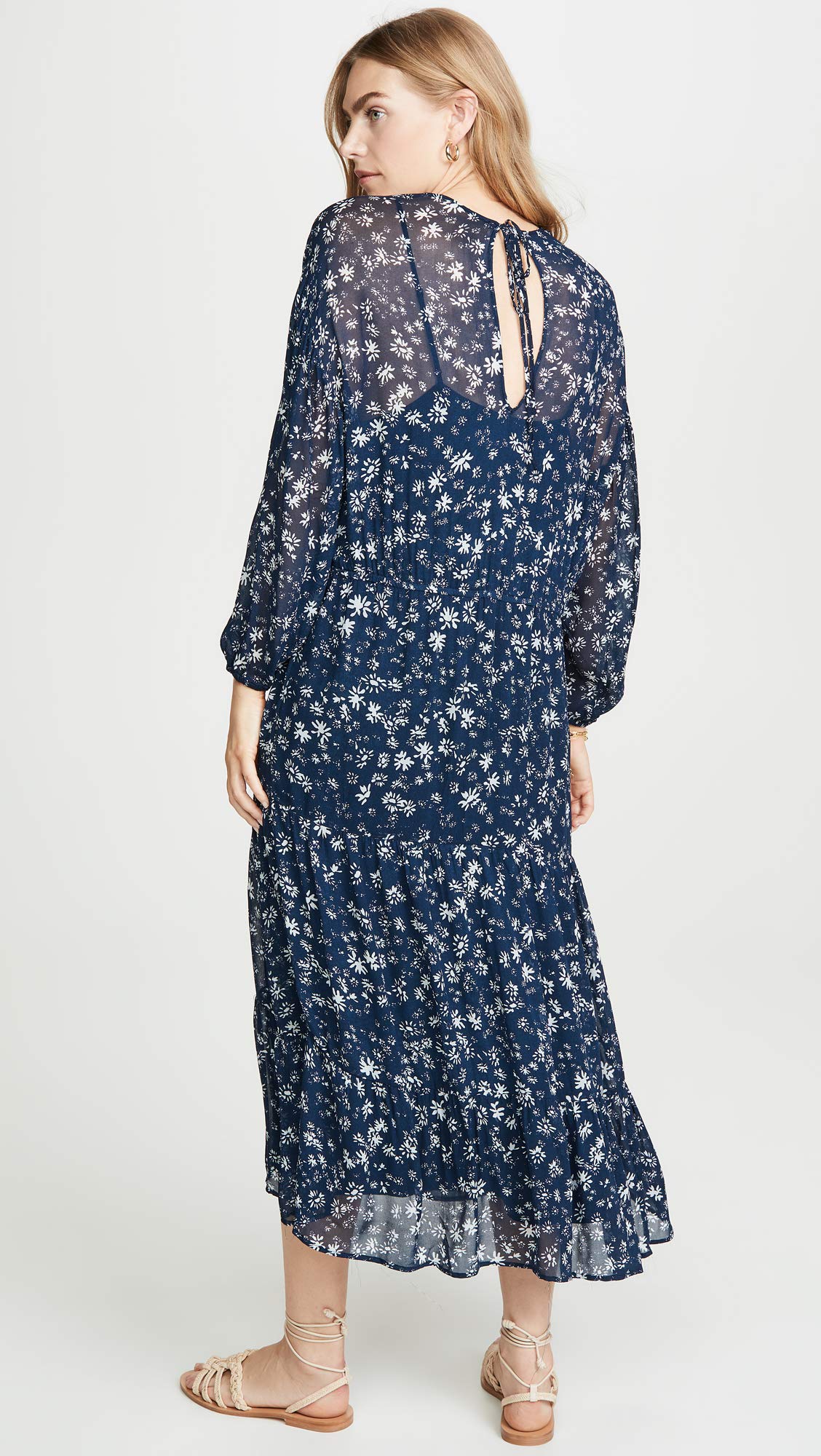 Free People Women's WallFlower Midi Dress - Black Combo, X-Small | Boho Floral Print Summer Dress for Beach, Vacation & Date Night