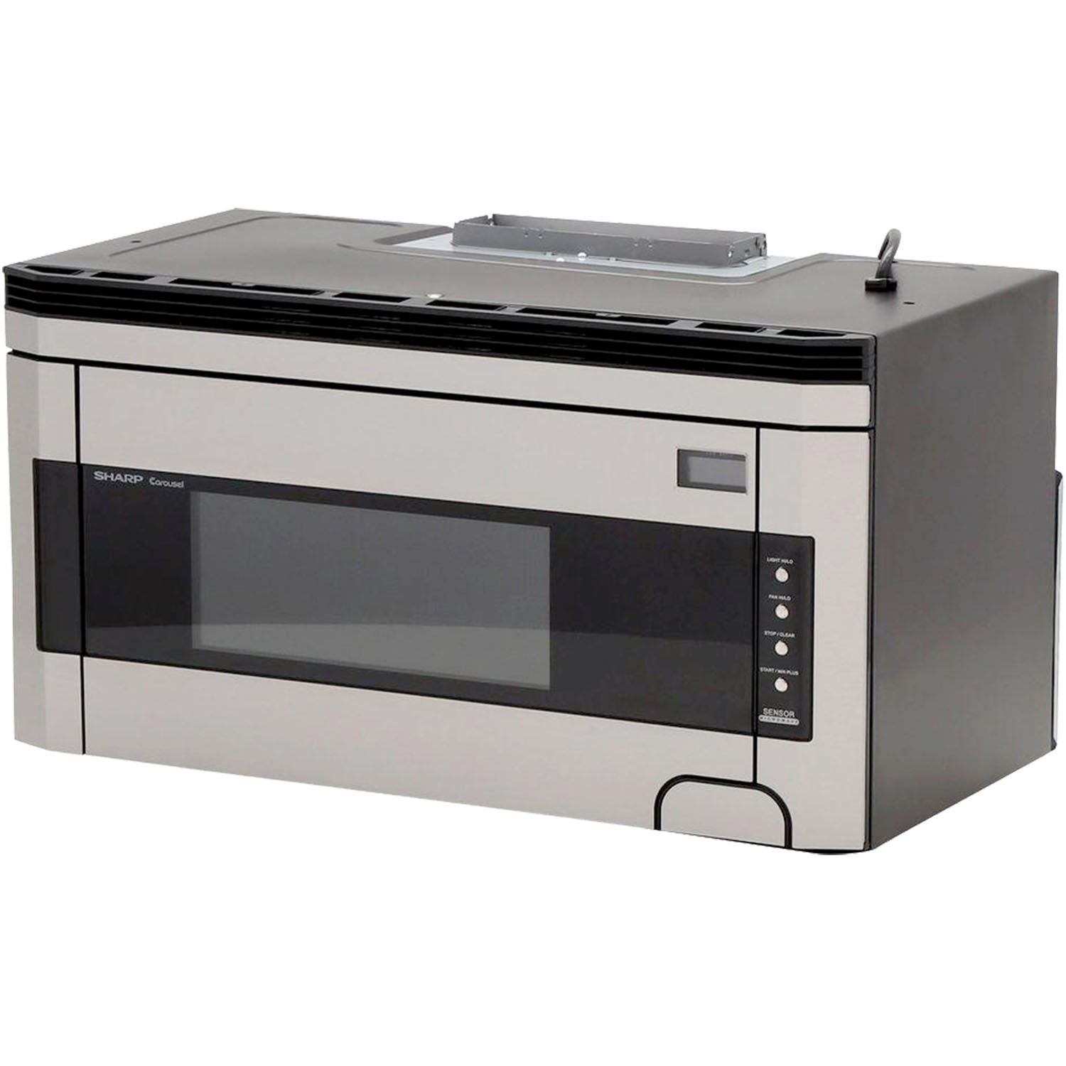 Sharp R1514T 1.5 cu.ft 1000W Over-the-Range Microwave Oven with Concealed Control Panel - Stainless Steel - Perfect for Kitchen Remodeling & Space-Saving Cooking