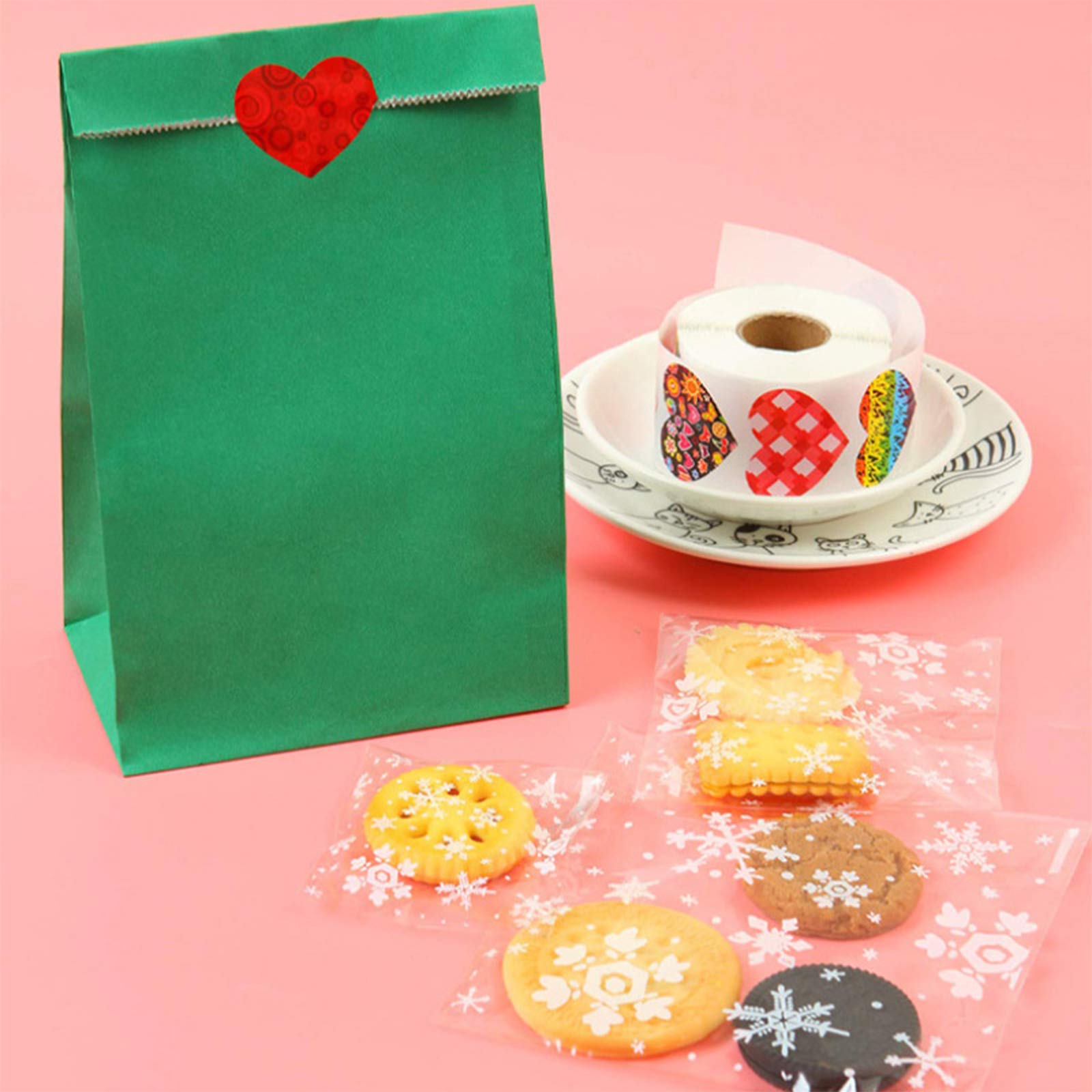 2500 Pcs Valentine's Day Roll Stickers - Sweet Heart Envelope Seals, Self-Adhesive Decorative Stickers for Valentine's Day Cards, Gifts, Scrapbooking & Party Decorations