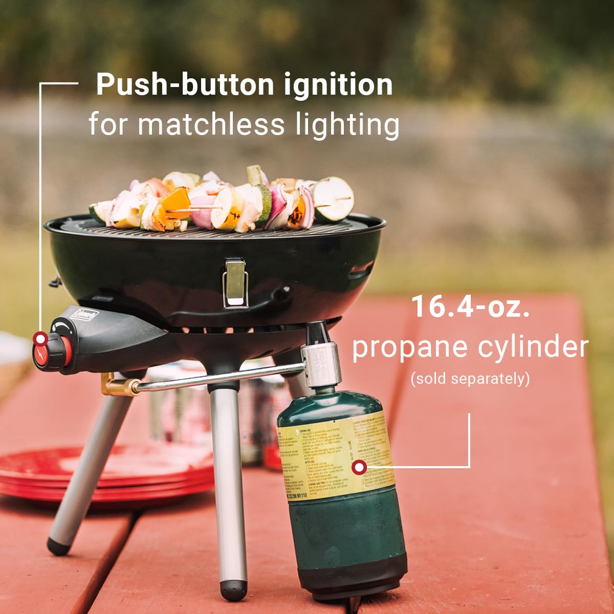 Coleman 4-in-1 Portable Propane Camping Stove with Wok, Griddle & Grill - 7000 BTU InstaStart Ignition & Grease Tray - Perfect for Outdoor Camping, Tailgating, Backyard BBQs & Picnics