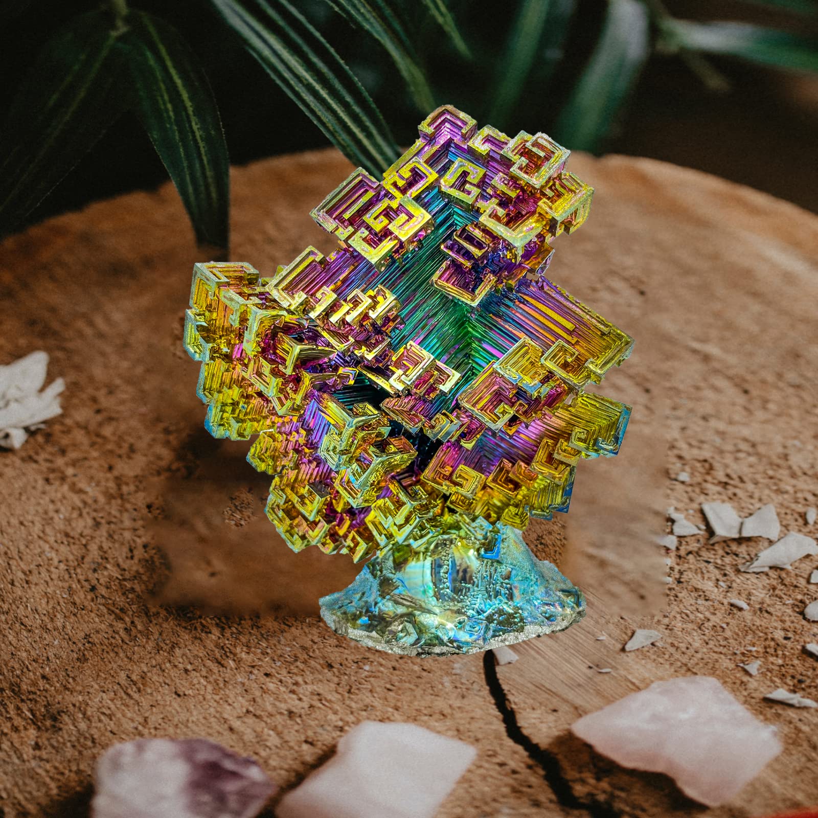 Natural Rainbow Bismuth Ore - Stunning Metal Crystal Specimen for Mineral Collectors & Unique Home Decor | Perfect Crystal Gift for Science Enthusiasts & Spiritual Healing