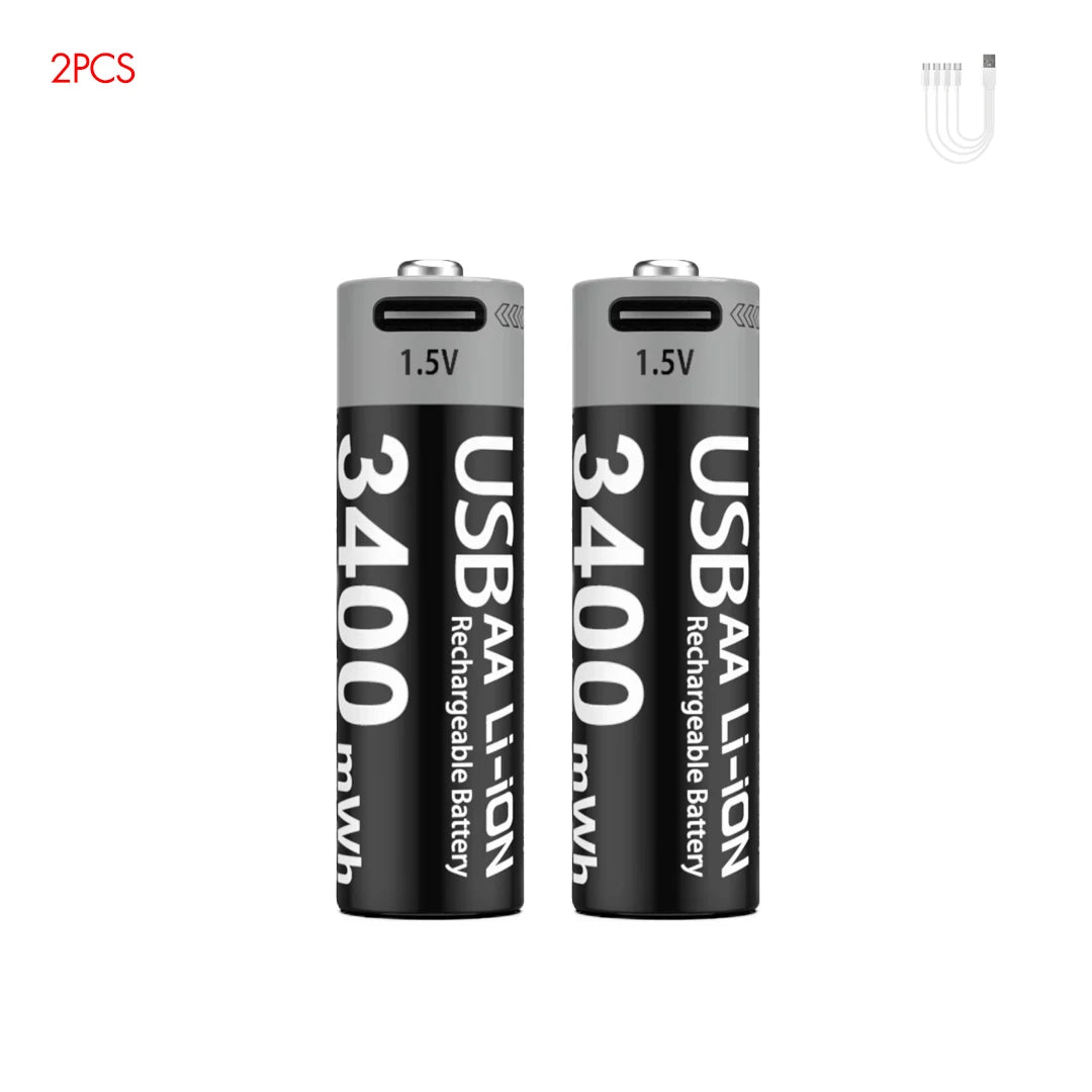 USB AA 3400mWh 2PC
