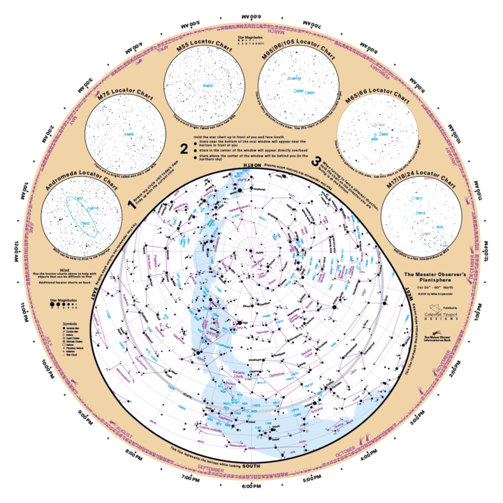 Deep Sky Star Chart - Astronomy Star Map for Stargazing, Night Sky Observation & Astrophotography - Perfect for Backyard Astronomers, Camping & Outdoor Adventures