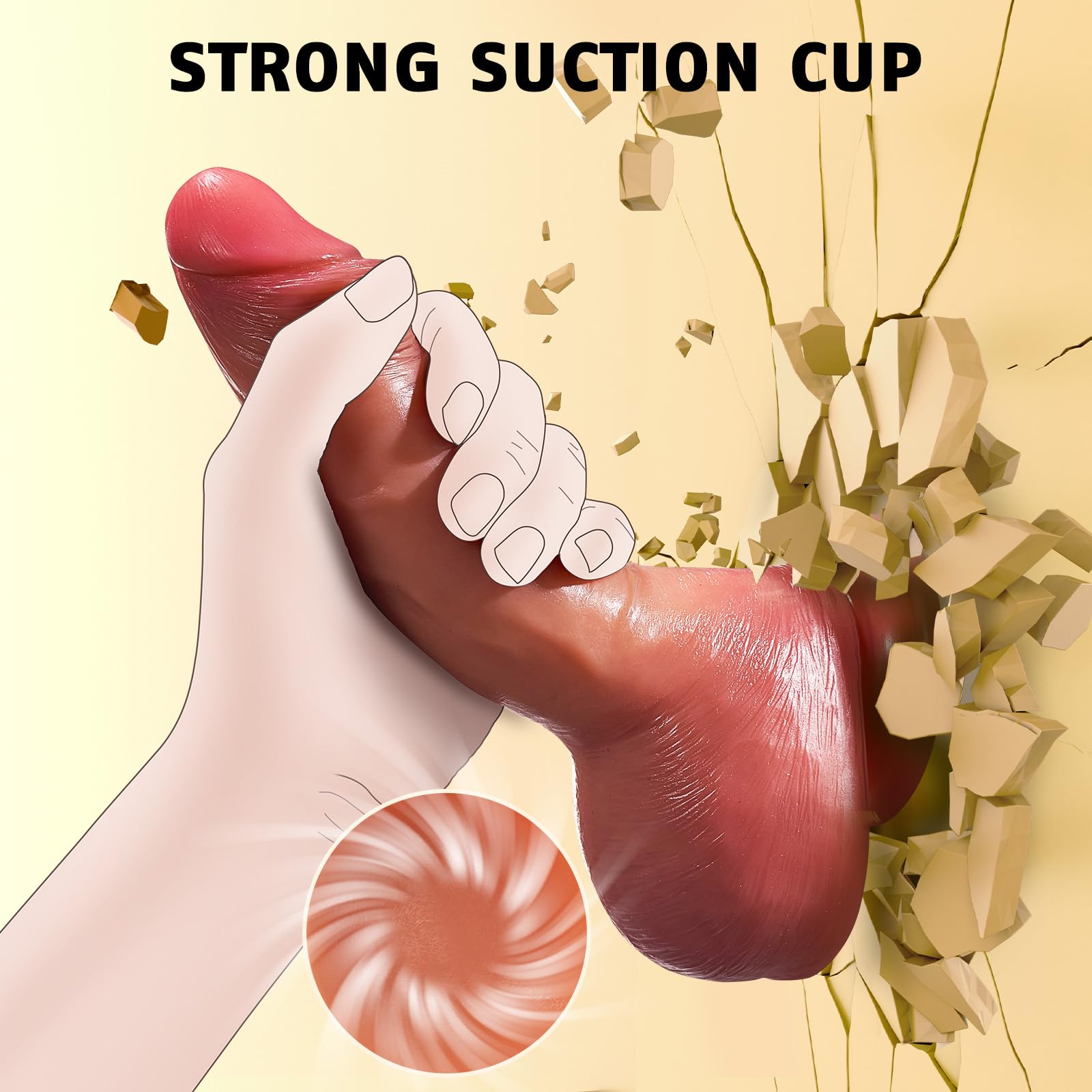 Realistic Squirting Dildo for Women & Men - 8.3 Inch Soft Silicone Ejaculating Dildo with Strong Suction Cup for G-Spot, Anal & Prostate Stimulation - Adult Sex Toy for Couples & Solo Play - Perfect for Roleplay, BDSM & Sensual Exploration