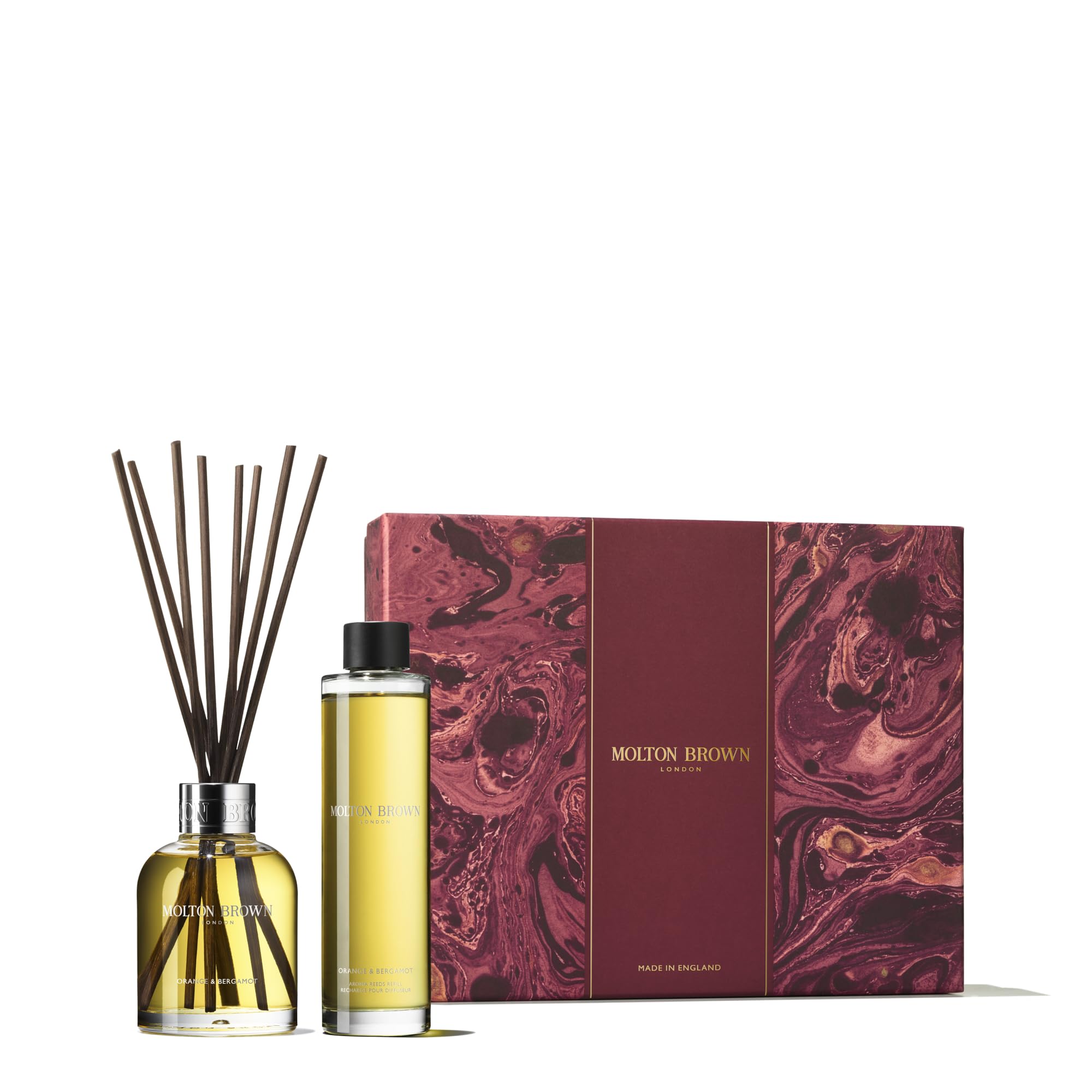 Molton Brown Orange & Bergamot Luxury Home Fragrance Gift Set - Premium Scented Candles & Diffusers for Living Room, Bedroom & Bathroom Decor