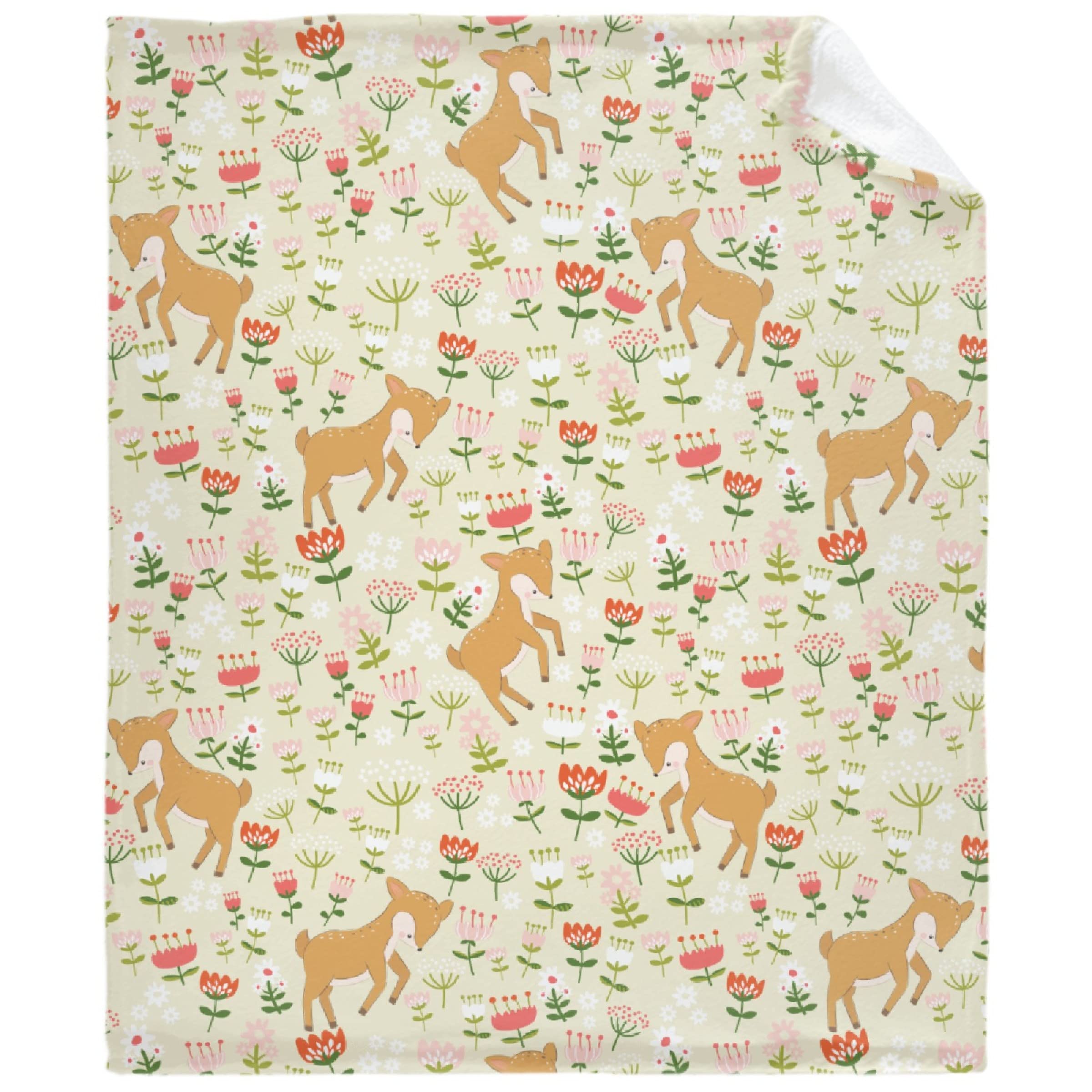 Soft Cozy Fleece Giraffe & Flowers Throw Blanket - Extra Large 120x90 Inch Oversized Lightweight Blanket for Women, Men, Kids - Perfect for Couch, Living Room, Bed, Travel & All Seasons Use