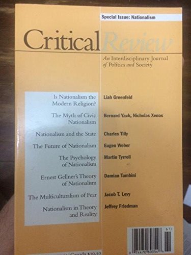 Critical Review: An Interdisciplinary Journal of Politics and Society - Academic Research & Political Analysis for Scholars and Policy Makers