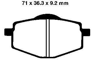 High-Performance Sintered Brake Pads Front for Yamaha DT125 (1985-2007), DT200R (1989), TT225 (1986-1987), TTR225 (1999-2004), XT225 - Durable Off-Road & Street Motorcycle Braking Solution