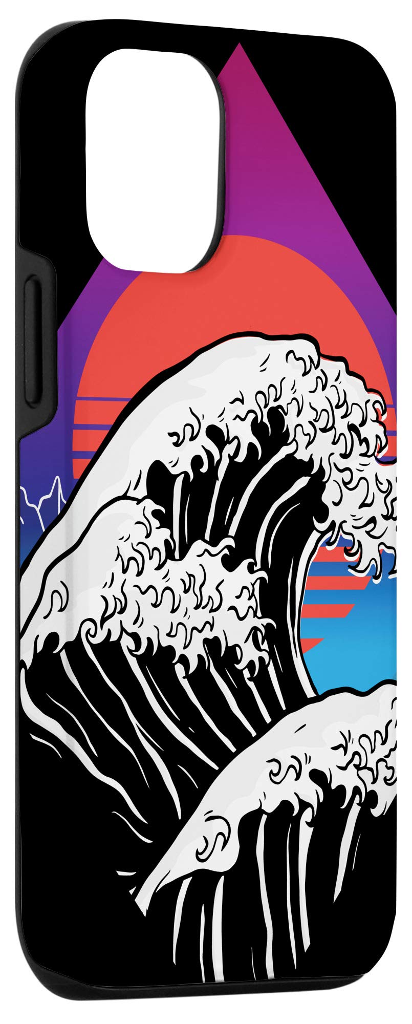 iPhone 12/12 Pro Case - Great Wave Off Kanagawa Japanese Vaporwave Retro Art Protective Phone Cover - Perfect Gift for Anime & Art Lovers - Ideal for Daily Use, Travel & Showcasing Unique Style