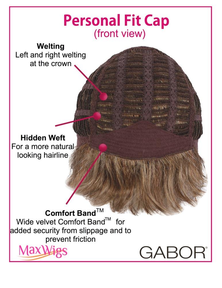 Gabor Acclaim Large Wig (G4+ Dark Chocolate Mist) - Natural Looking Synthetic Hairpiece for Women | Perfect for Cosplay, Daily Wear & Special Occasions
