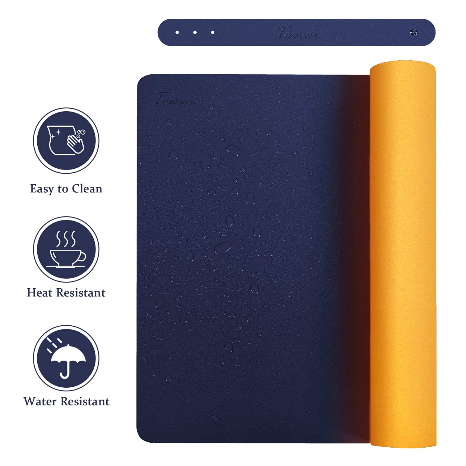 TOWWI Large Dual Sided Leather Desk Pad - 32