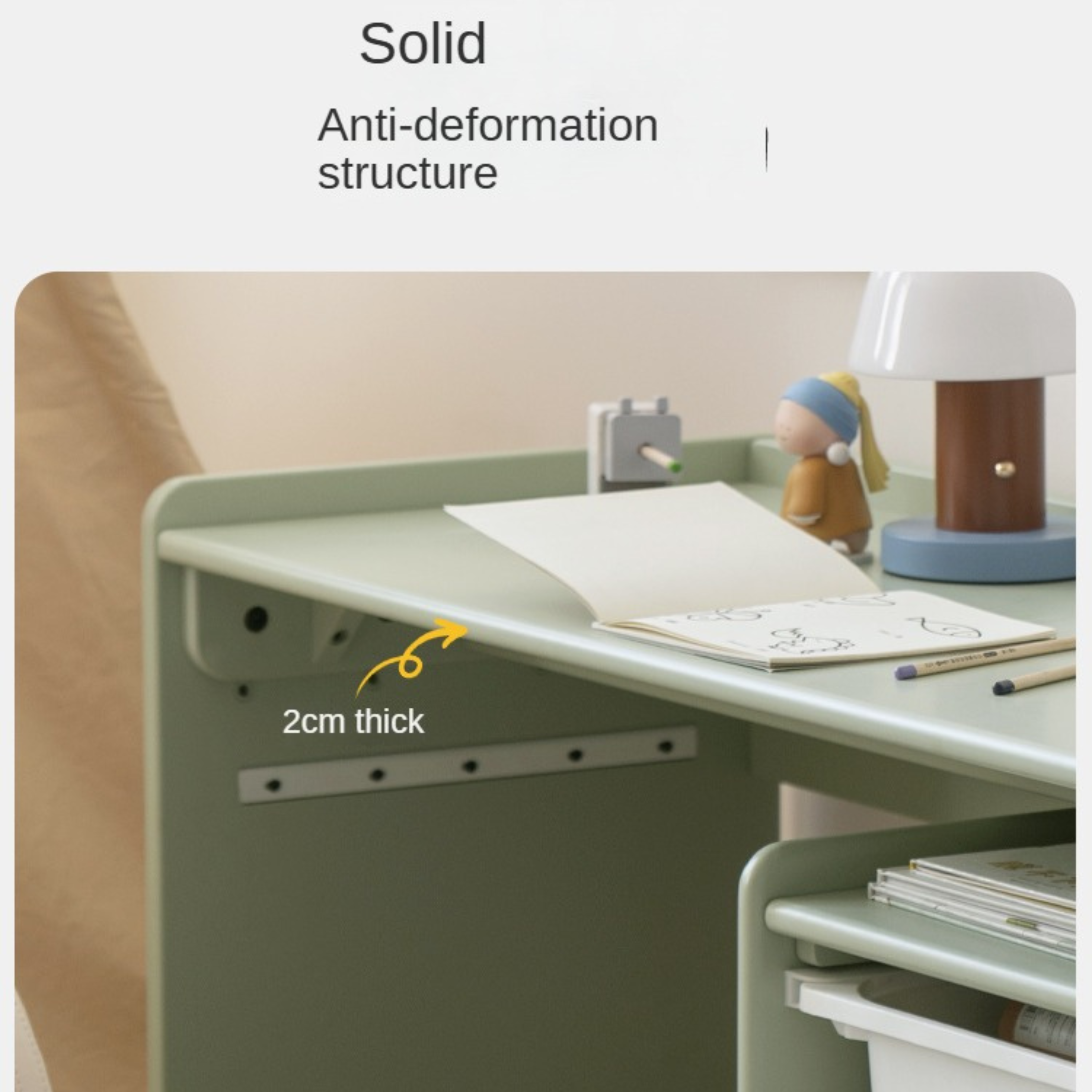 Solid Wood Kids Lift Top Desk with Storage - Study Table & Organizer for Children's Room, Homework, and Crafting