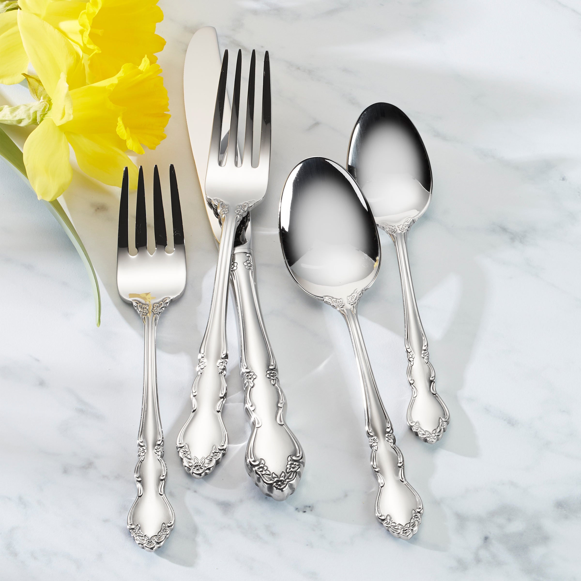 Premium Dover 20-Piece Stainless Steel Flatware Set - Elegant Silverware for 4-Person Dining - Perfect for Dinner Parties, Weddings & Everyday Use