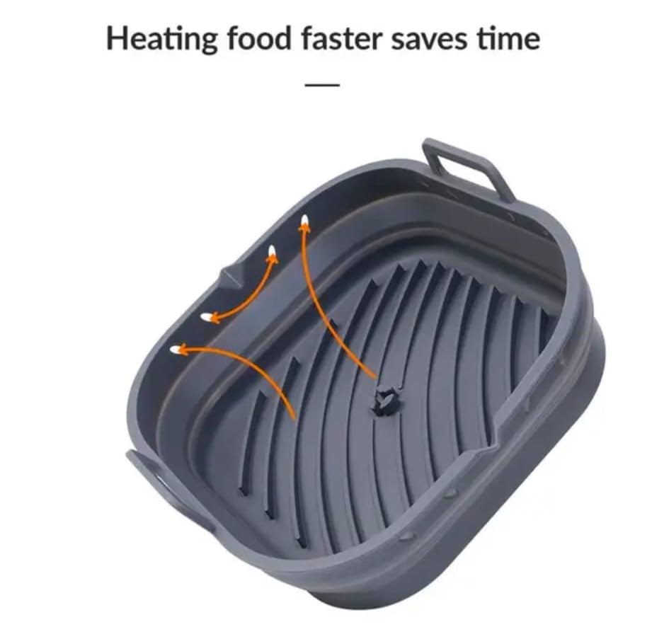 Silicone Air Fryer Accessories Set with Food Divider - Compatible with Cecotec, Cosori, Princess, Philips - Perfect for Baking, Roasting, and Meal Prep in Air Fryers