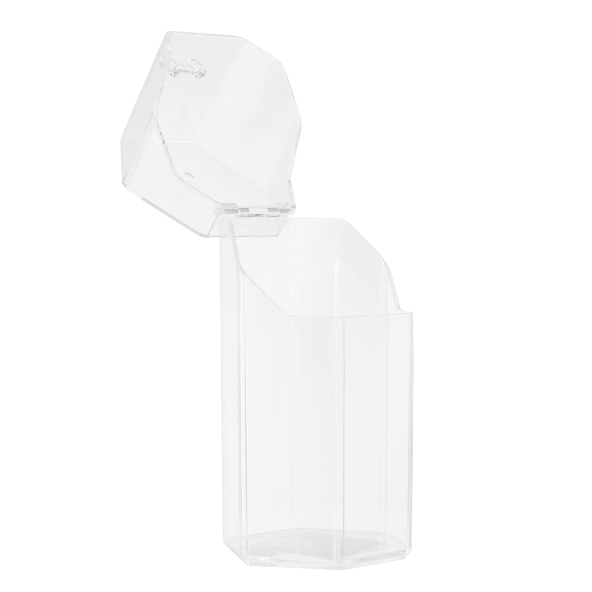 Clear Makeup Brush Holder with Cover - Vanity & Desk Organizer for Beauty Tools