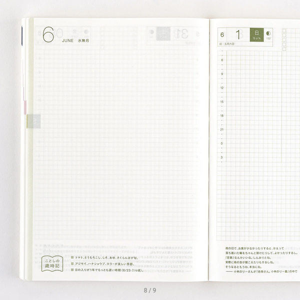 Hobonichi Techo 2025 Planner - Japanese Cousin Book (April Start, Spring Edition) | Daily Journal, Schedule Organizer & Productivity Notebook for Work, School & Personal Planning
