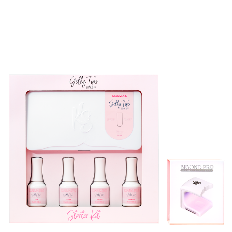 Gelly Tips Starter Kit - Square Medium False Nails for Natural Look | DIY Manicure at Home, Perfect for Parties & Special Occasions