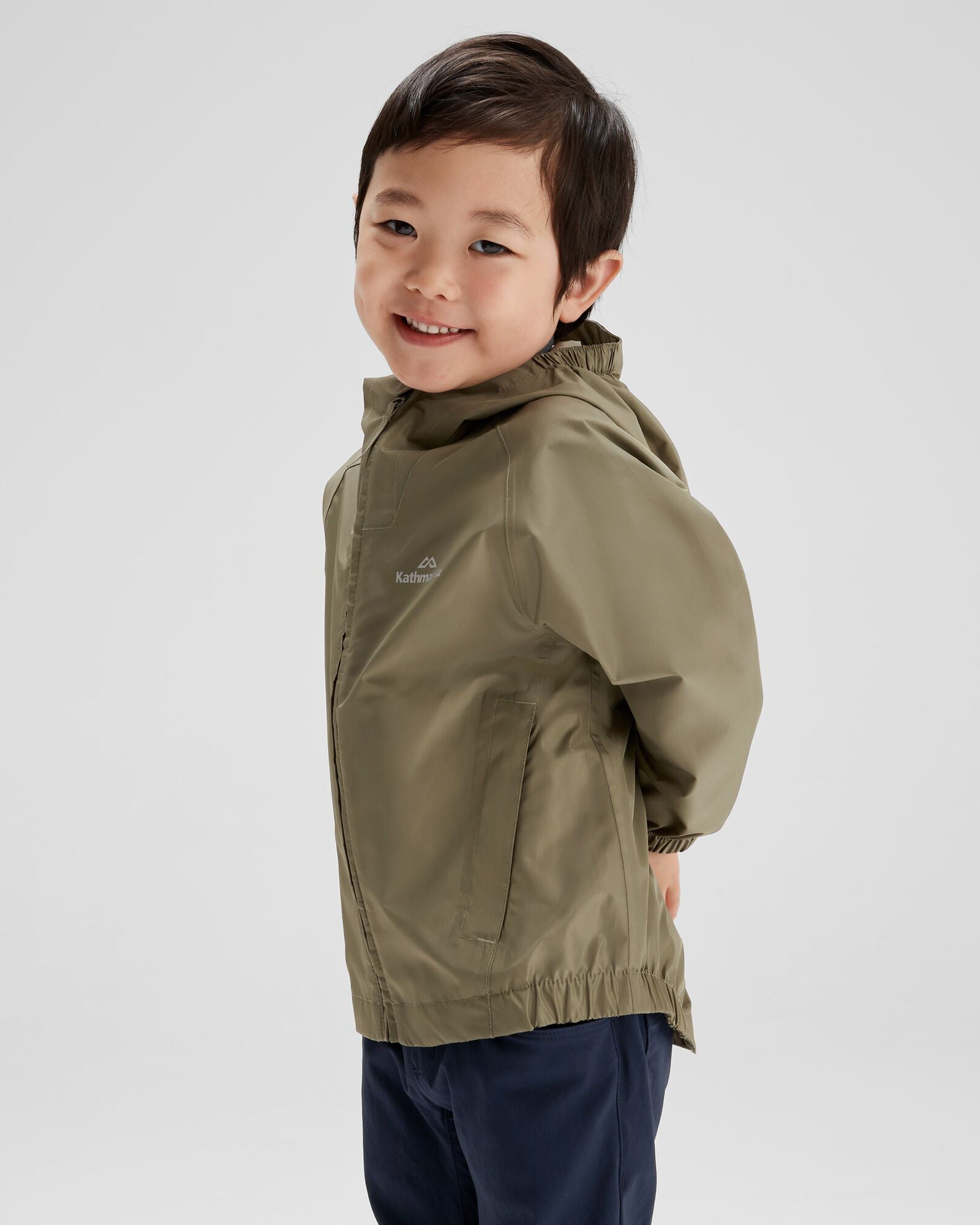 2L Kids Rain Jacket Waterproof Lightweight - Pocket it v4 Beech Color for Outdoor Play & School Commute