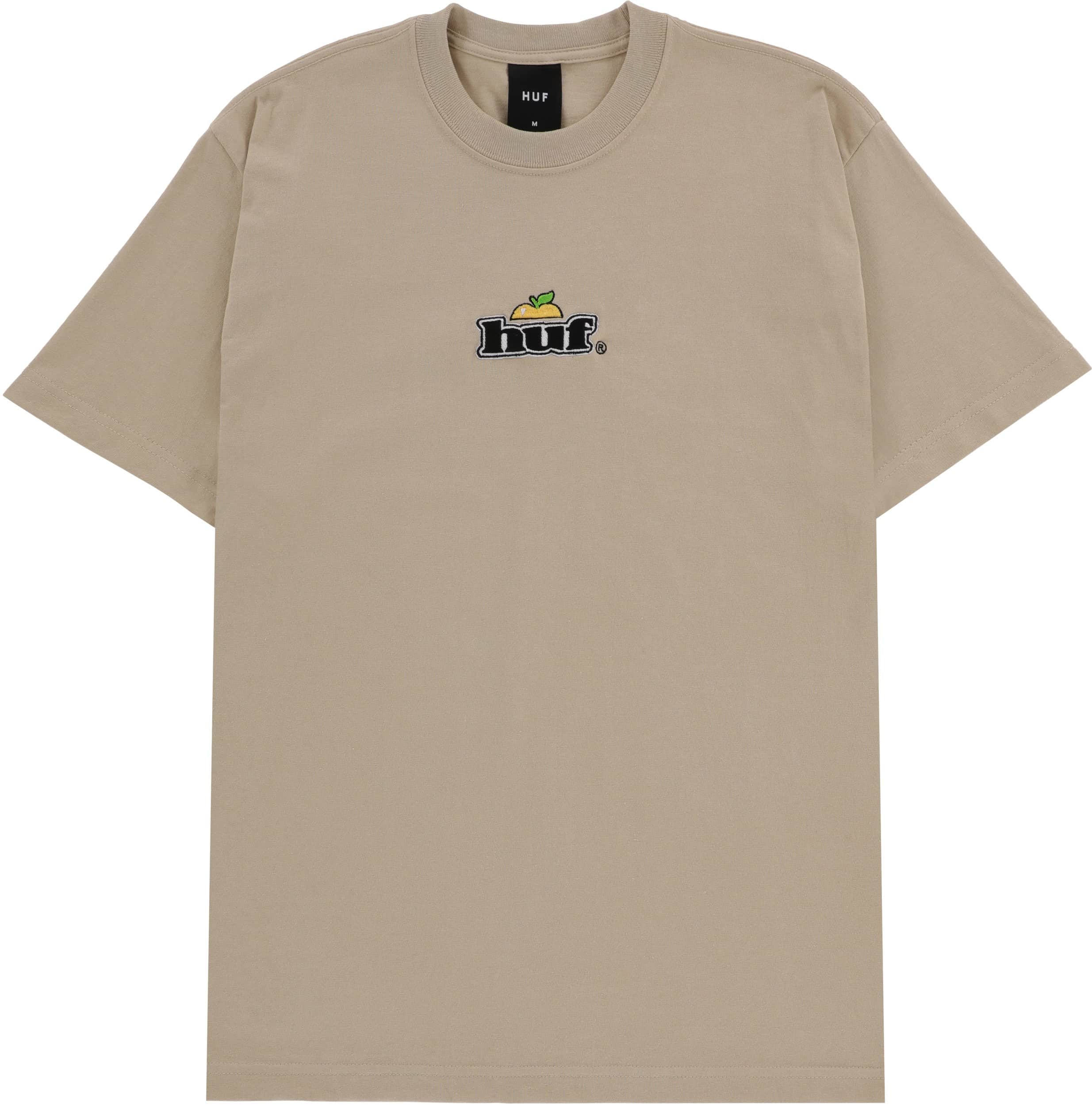 Huf Produce Tee - Soft Cotton T-Shirt for Men & Women - Clay Color Casual Streetwear - Perfect for Everyday Wear, Outings & Street Style Fashion