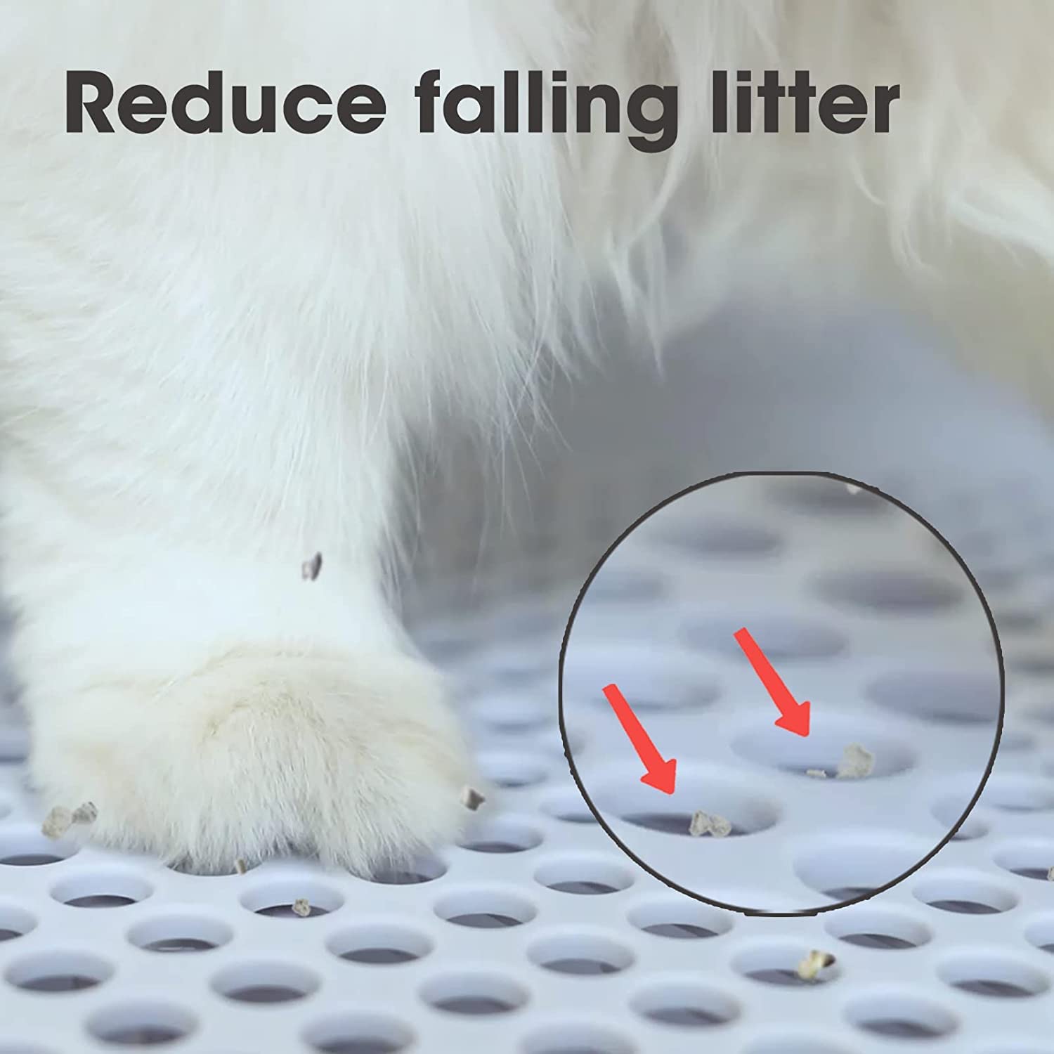 CATLINK Ramp for Self-Cleaning Cat Litter Box - Gentle Slope Entry for Senior Cats & Kittens with Mobility Issues - White - Reduces Tracking & Mess - Perfect for Elderly Pets & Recovering Cats