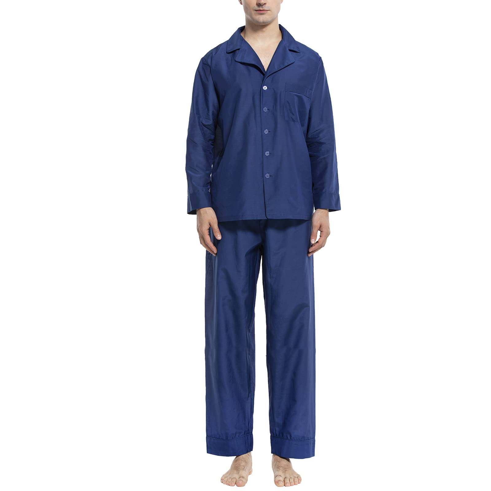 COLD POSH Men's Long Sleeve Pajama Set - 2PC Soft & Comfortable Sleepwear for Winter Nights, Lounging at Home, and Relaxing