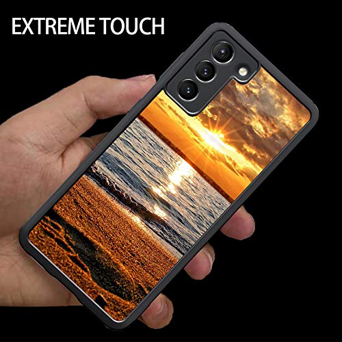 Shockproof Samsung Galaxy S21 Case with Beach Sunset Design - Flexible TPU Protective Phone Cover for Impact Protection - Perfect for Outdoor Activities, Travel & Daily Use
