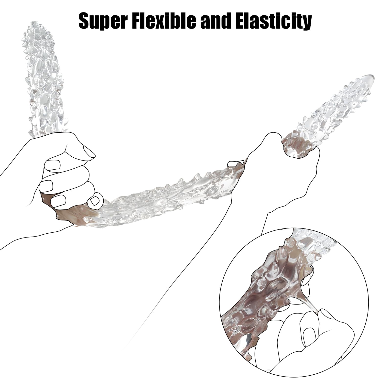 Realistic Double-Ended Dildo - 15.3 Inch Flexible Dual-Sided Sex Toy for Anal & Vaginal Stimulation - Adult Sex Toys for Women & Men (Small) - Perfect for Couples Play & Solo Pleasure Sessions