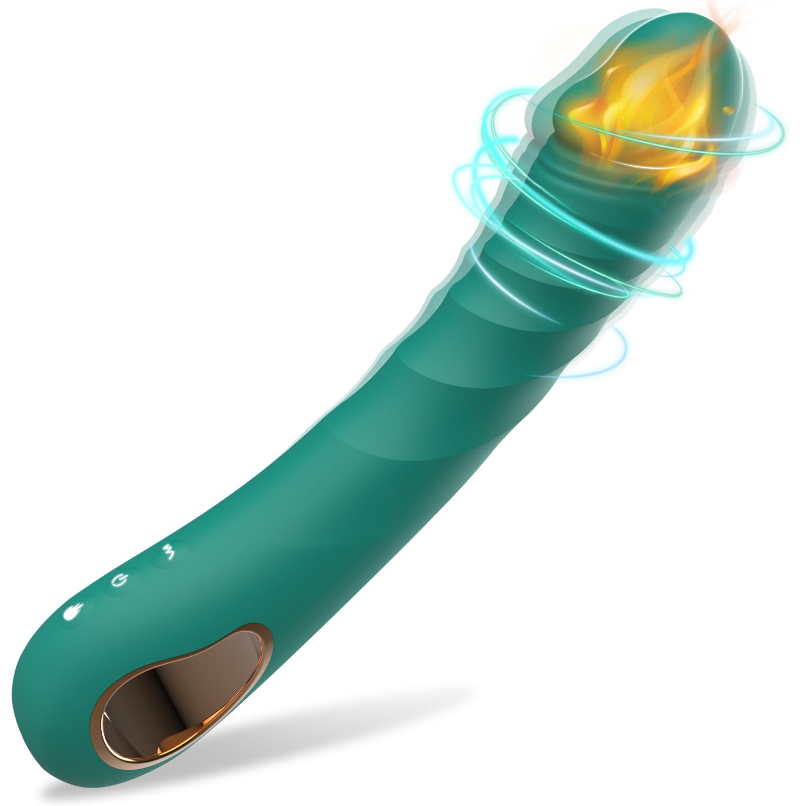Heated G-Spot Vibrator for Women - Realistic Dildo with 10 Vibration Modes, Nipple & Anal Stimulator - Couples Sex Toy for Enhanced Intimacy - Perfect for Bedroom Play, Romantic Nights & Solo Pleasure (Green)