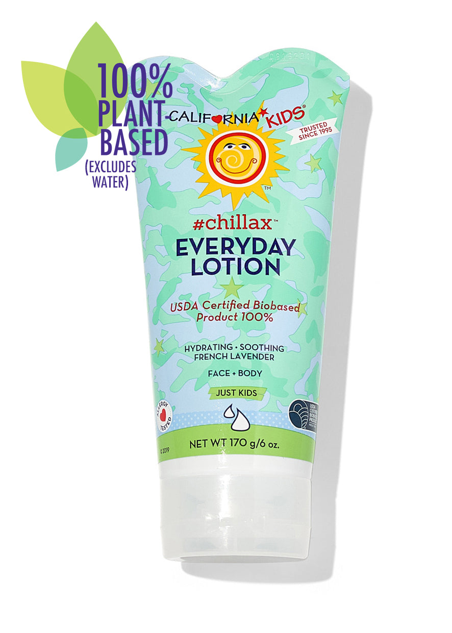 California Kids #chillax™ Organic Everyday Lotion for Babies & Kids - Hydrating, Fragrance-Free, Hypoallergenic Body Moisturizer - Perfect for Daily Use, Dry Skin Relief & Sensitive Skin Care