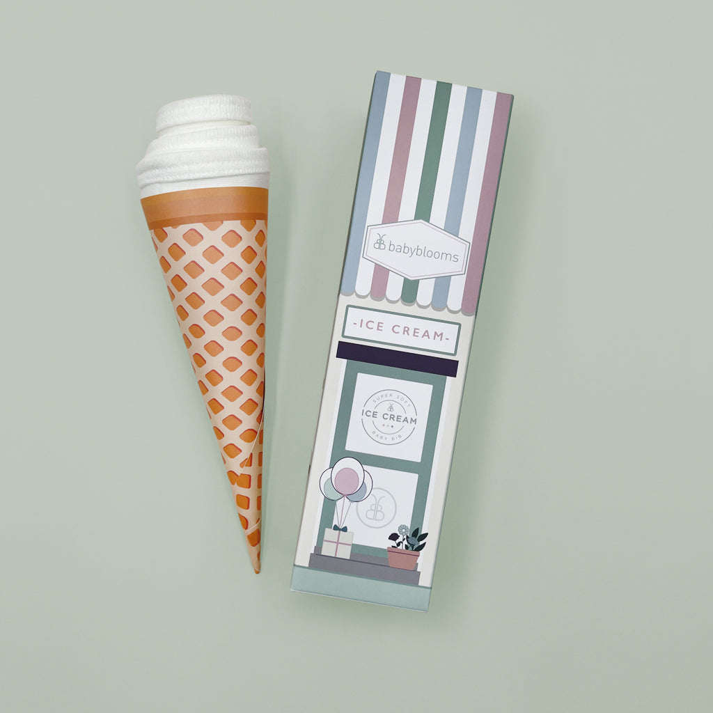 Premium Ice Cream Cone Bib - Soft & Absorbent for Mess-Free Eating - Perfect for Kids, Adults & Ice Cream Lovers