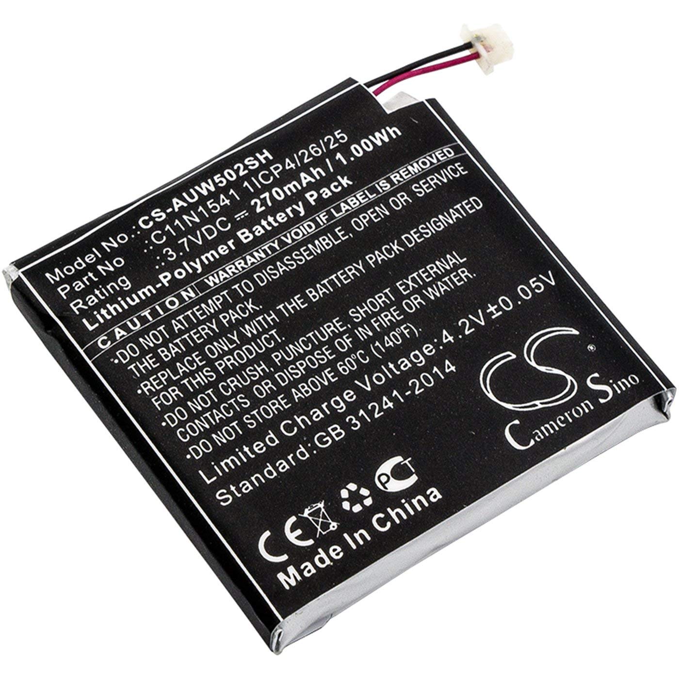 VI VINTRONS Replacement Battery for ASUS W1502QF ZenWatch 2 - Long Lasting Smartwatch Battery - Perfect for Fitness Tracking, Notifications & Daily Use