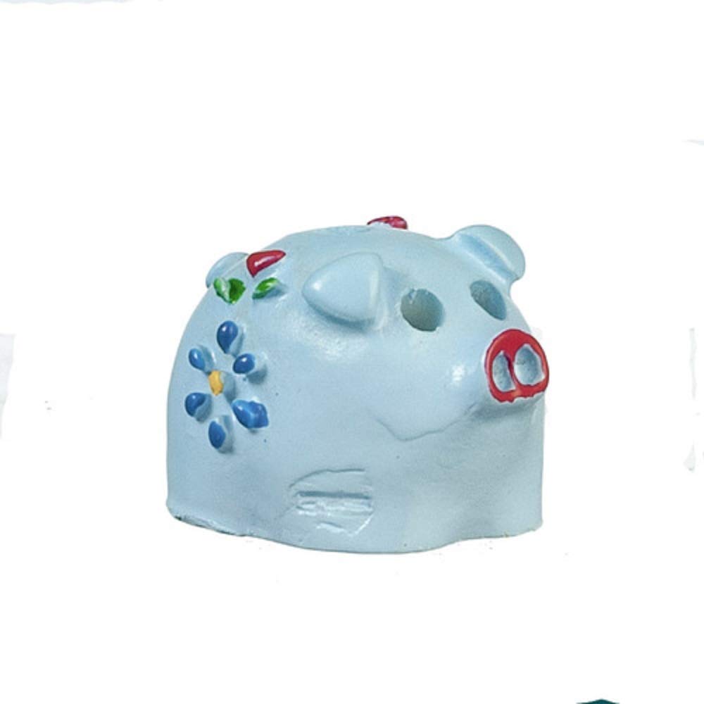 Melody Jane Dollhouse Blue Piggy Bank - 1:12 Scale Miniature Nursery Toy Shop Accessory for Kids' Pretend Play & Collectible Display