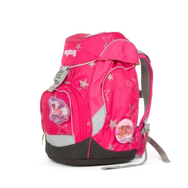 Ergobag 6-Piece School Backpack Set for Kids - Pink Stars Design, Lightweight & Durable, Perfect for Elementary Students, School Supplies, and Daily Use