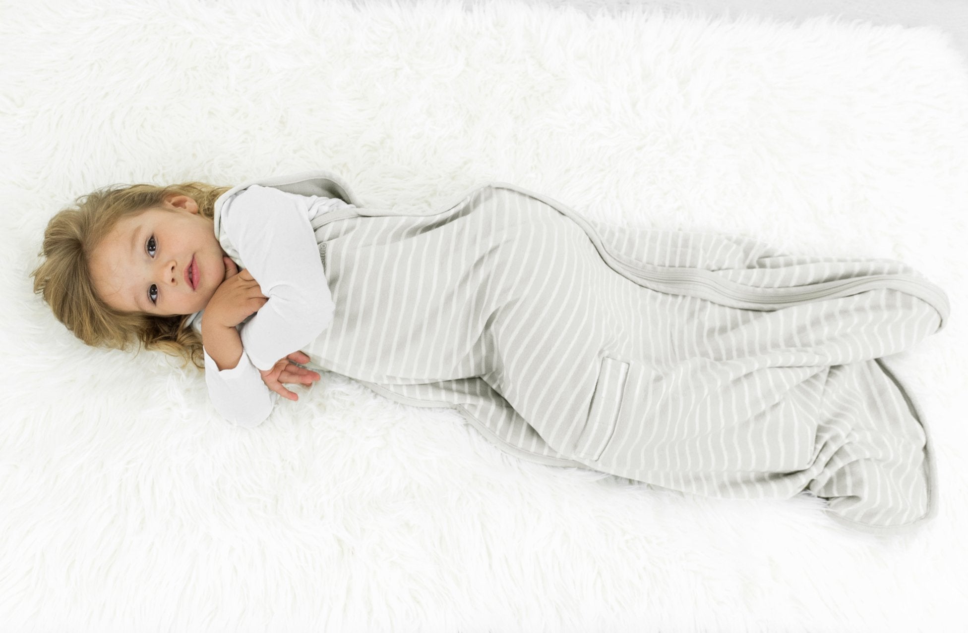 4 Season Ultimate Toddler Sleep Bag - Merino Wool & Organic Cotton for Kids 2-4 Years - Breathable & Comfortable Baby Sleeping Sack in Birch Gray - Perfect for Nursery, Daycare & Travel